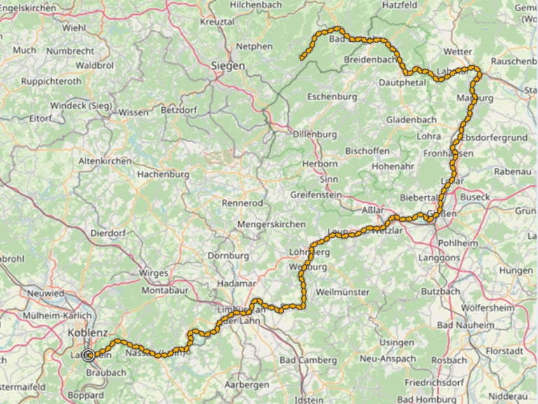 LahnFerienstraße Route am Flusslauf und Tipps für